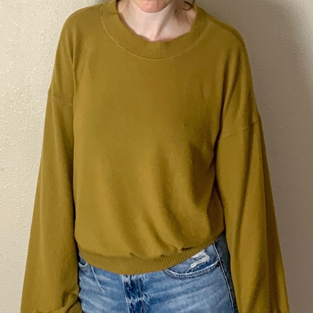 Free People Sweater with Billow Sleeves